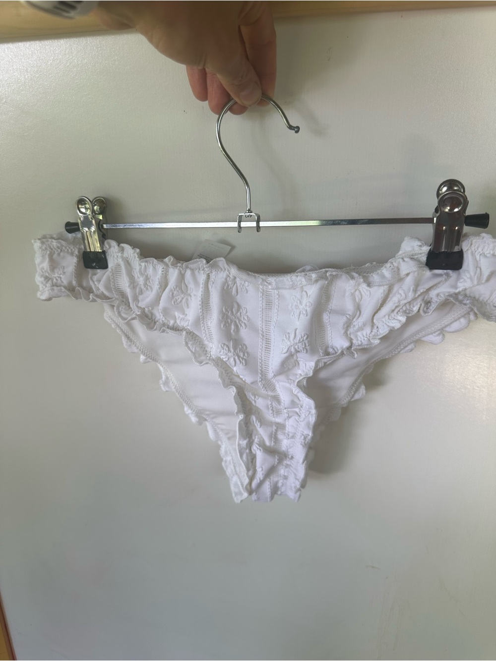 White bikini bottoms
